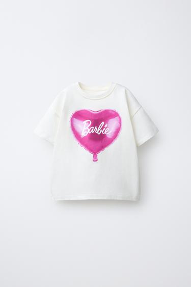 ФУТБОЛКА С ШАРОМ BARBIE™ MATTEL — ЖЕЛТОВАТО-БЕЛЫЙ от Zara