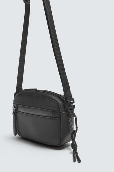 RUBBERISED CROSSBODY BAG - Black by Zara - Image 4