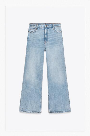 JEANS ZW COLLECTION WIDE LEG TIRO ALTO - Azul claro de Zara