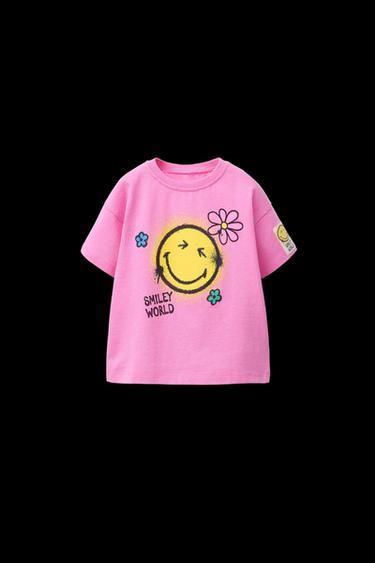 CAMISETA ESTAMPADO SMILEYWORLD ® - Fucsia de Zara - Imagen 0
