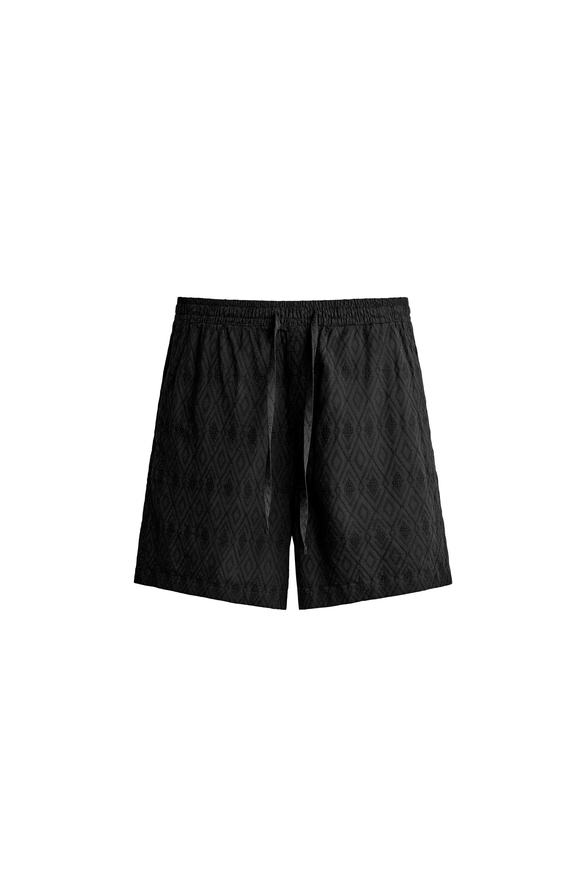 Zara Bermuda regular fit həndəsi jakard