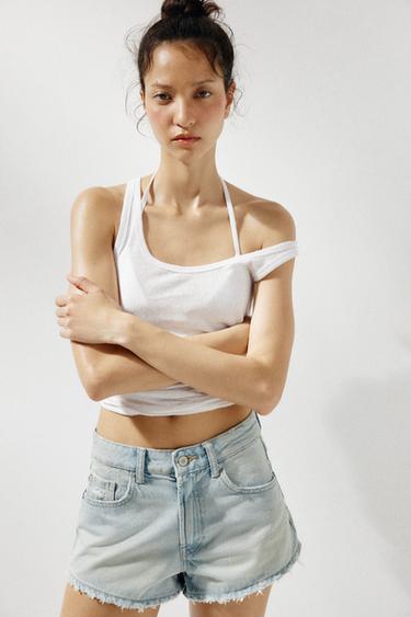 TRF MINISHORTS I DENIM MED MID WAIST - himmelblå fra Zara