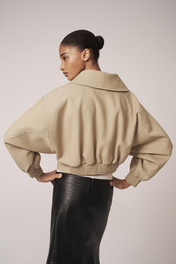 クロップド丈ジャケット - THE ITEM ZARA WOMAN - ベージュ | ZARA 