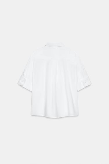 CHEMISE AVEC POITRINE ET CRAVATE ZW COLLECTION - Blanc de Zara - Image 4