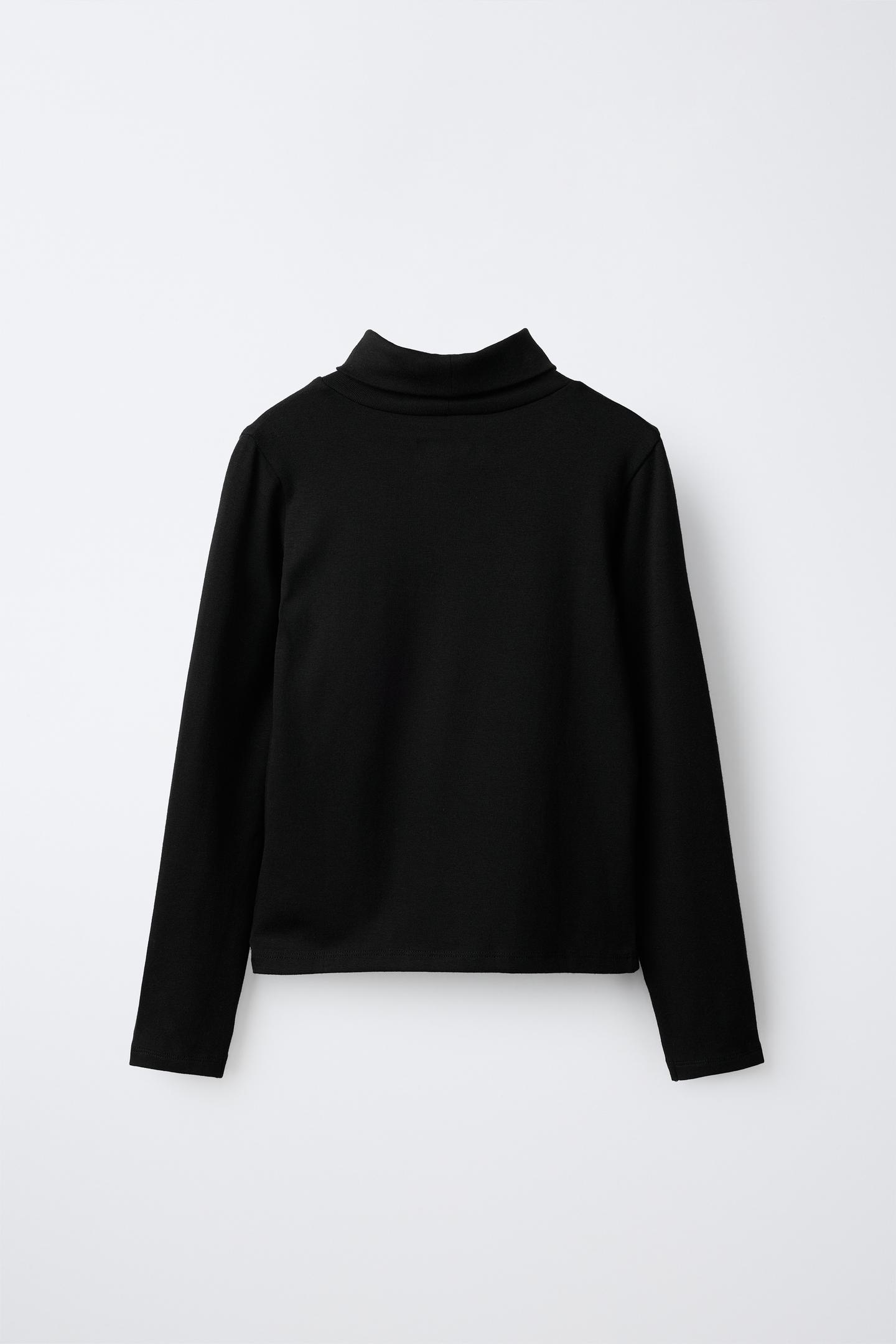 Детская футболка Zara Turtleneck, цвет: Чёрный — фото 2