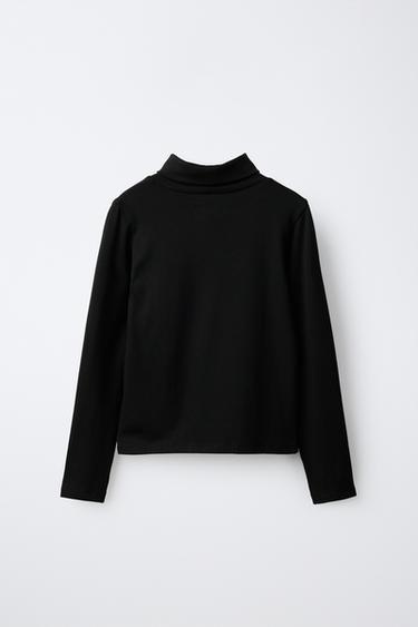 Turtleneck T-shirt — Black 2