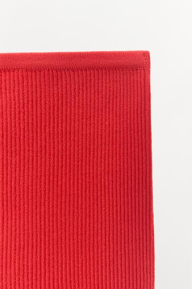 SHORT EN MAILLE CÔTELÉE - Rouge de Zara - Image 4