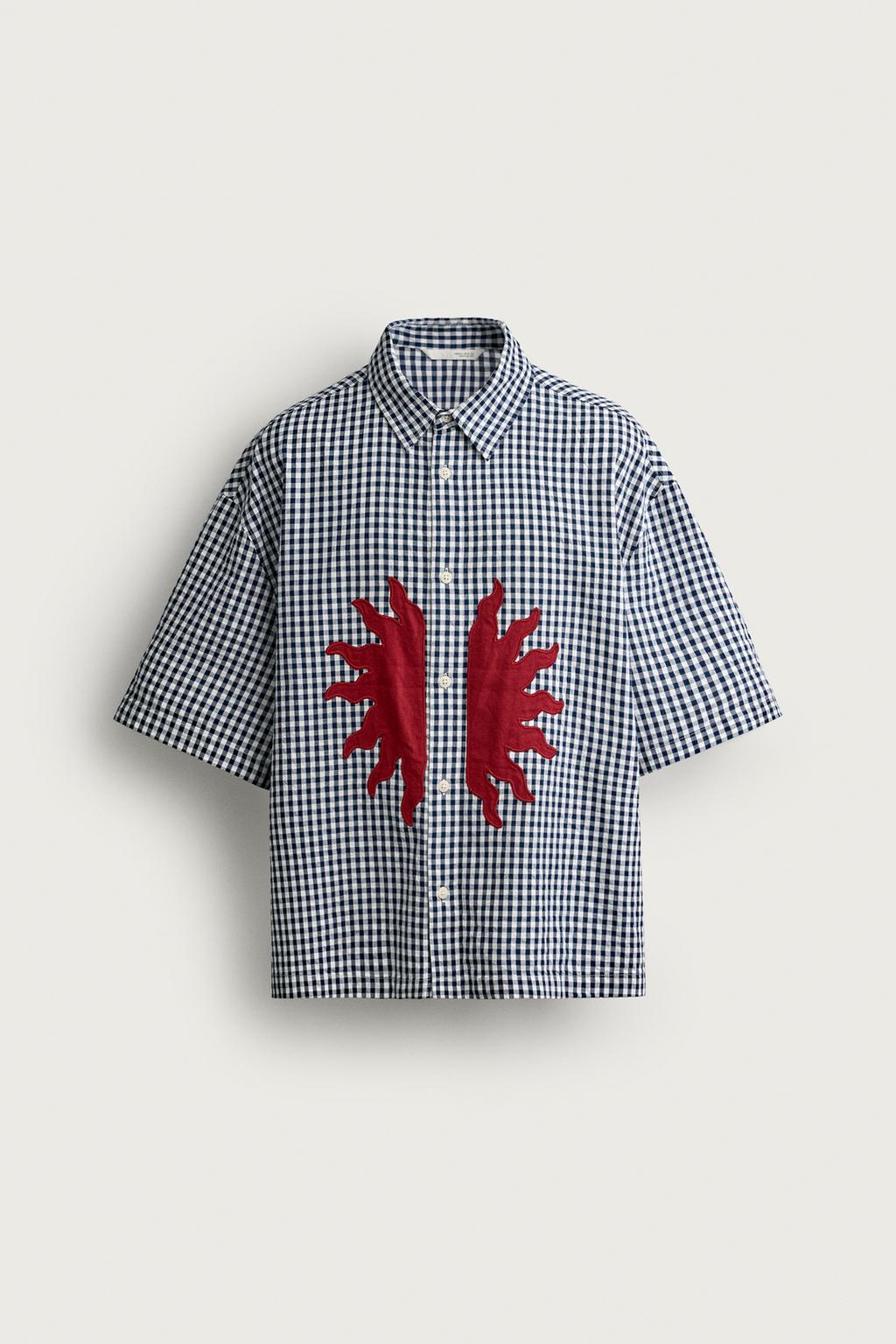 RELAXED FIT PATCHWORK SHIRT