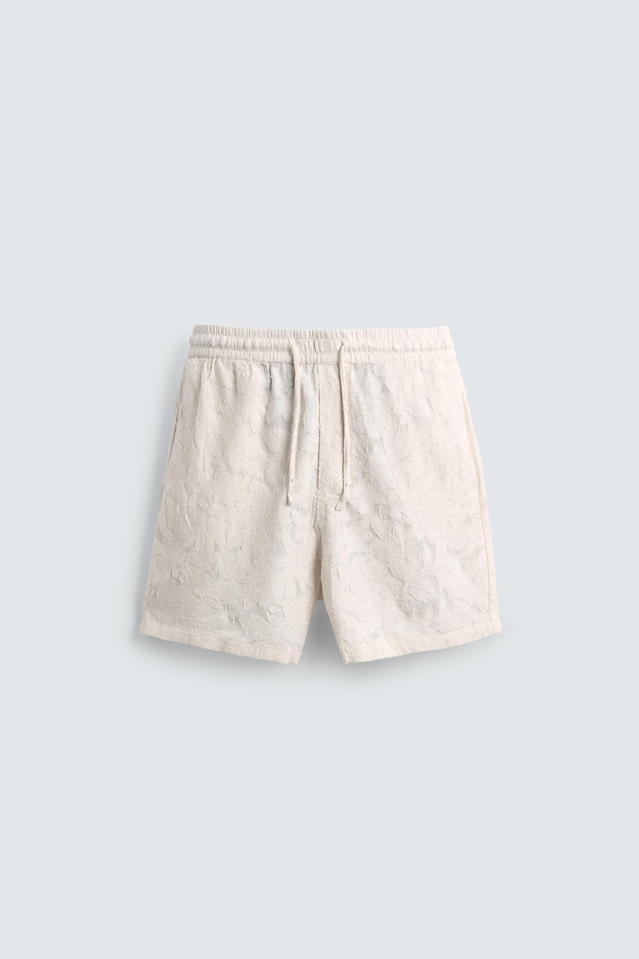 TEXTURED JACQUARD SHORTS