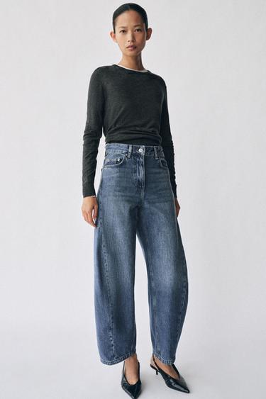 JEANS ZW COLLECTION ԲԱԼՈՆԱՁԵՎ ՄԻՋԻՆ ԳՈՏԻՈՎ - Կապույտ Zara-ից