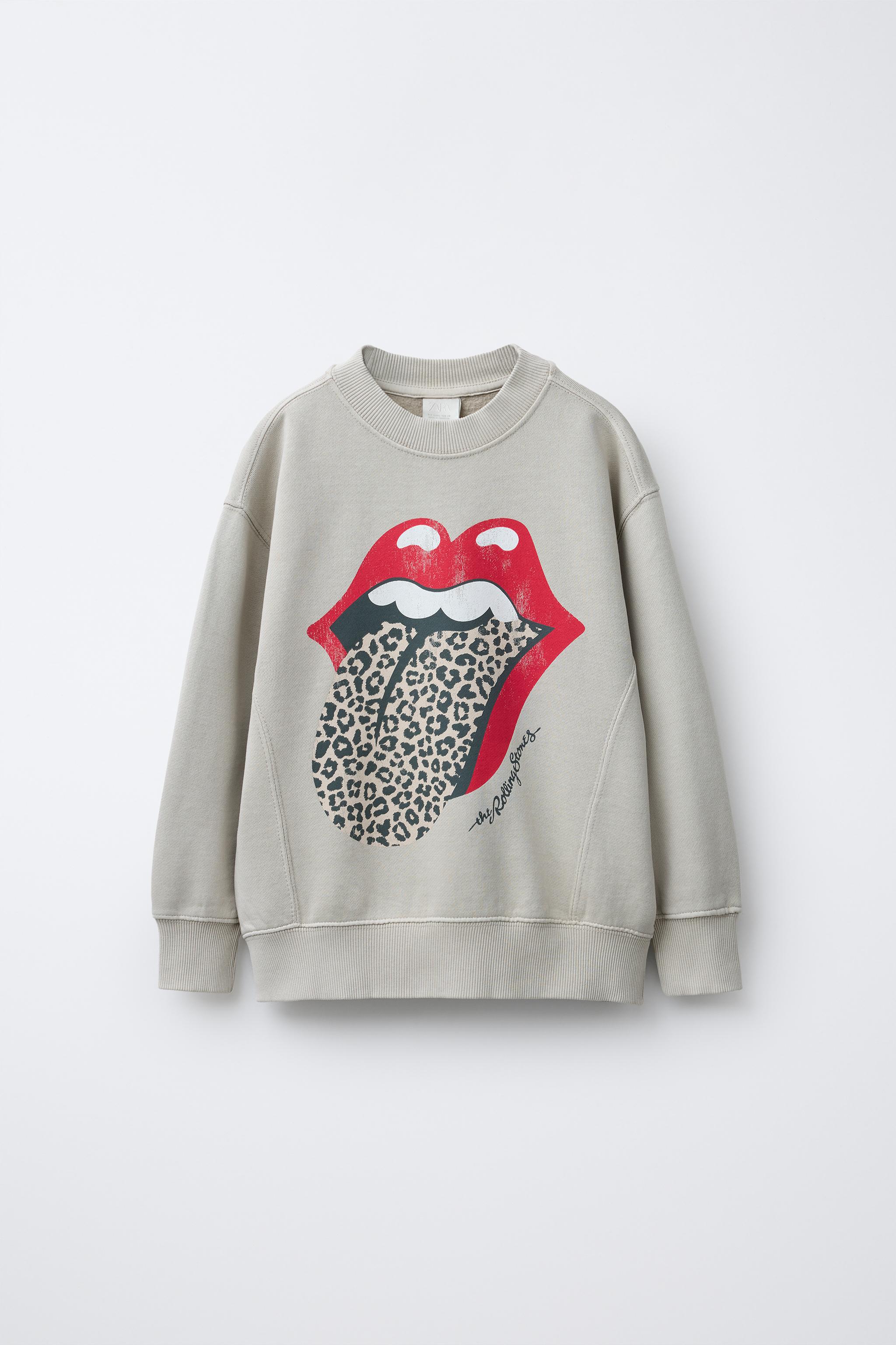 【STONE 】プリント入りスウェットシャツ ROLLING STONES ©プリントスウェットシャツ - サンド | ZARA