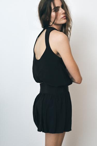JUPE-SHORT BALLON - Noir de Zara - Image 3