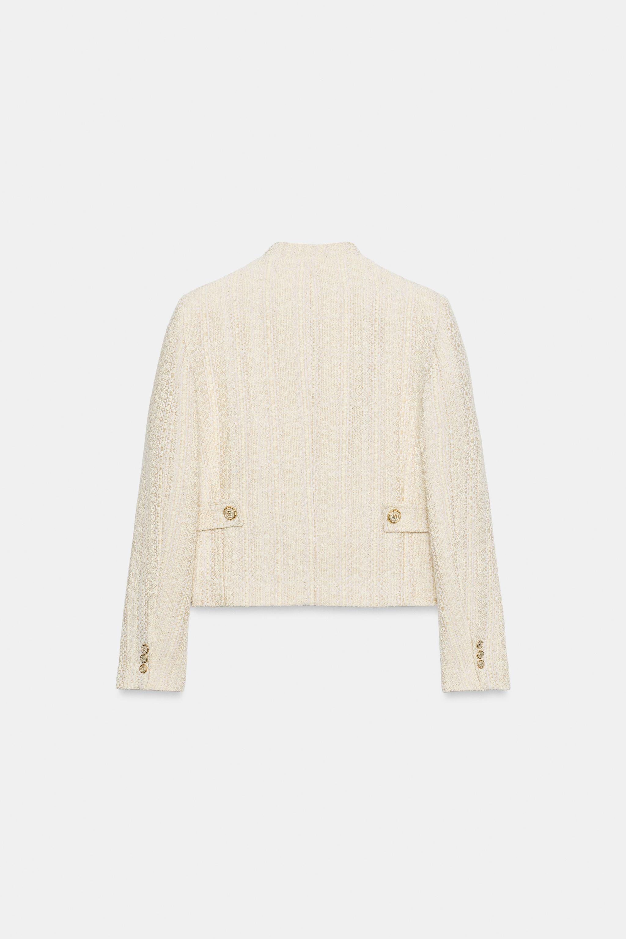 BLAZER STRUCTURÉ ÉPAULETTES FIL MÉTALLISÉ