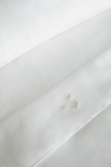 EMBROIDERED CRAB FLAT SHEET - White by Zara - Image 2