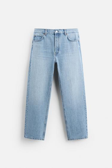 REGULAR STRAIGHT-LEG JEANS - Mid-blue by Zara