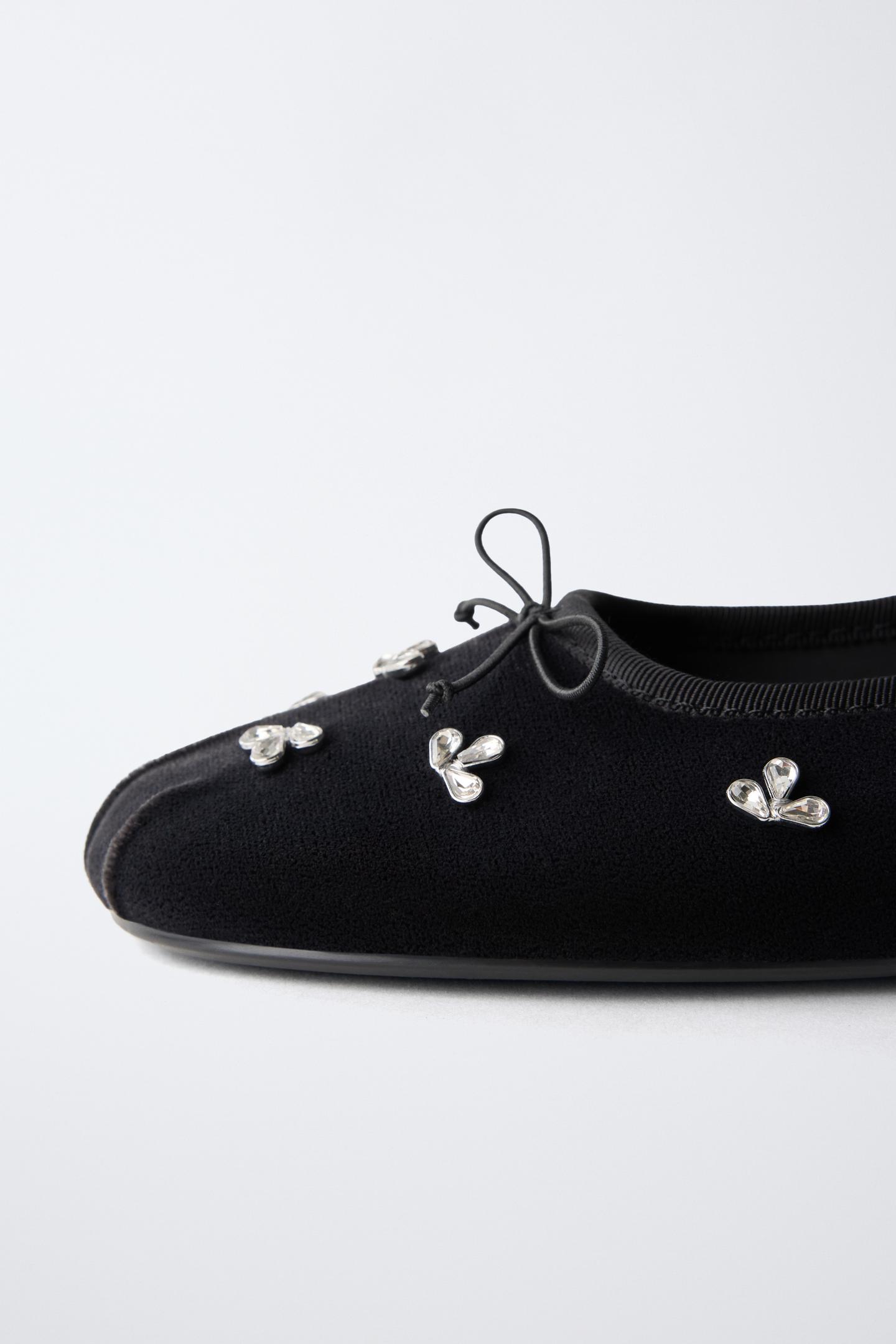 Детские балетки Zara Sparkle Detail Ballet, цвет: Серый — фото 6