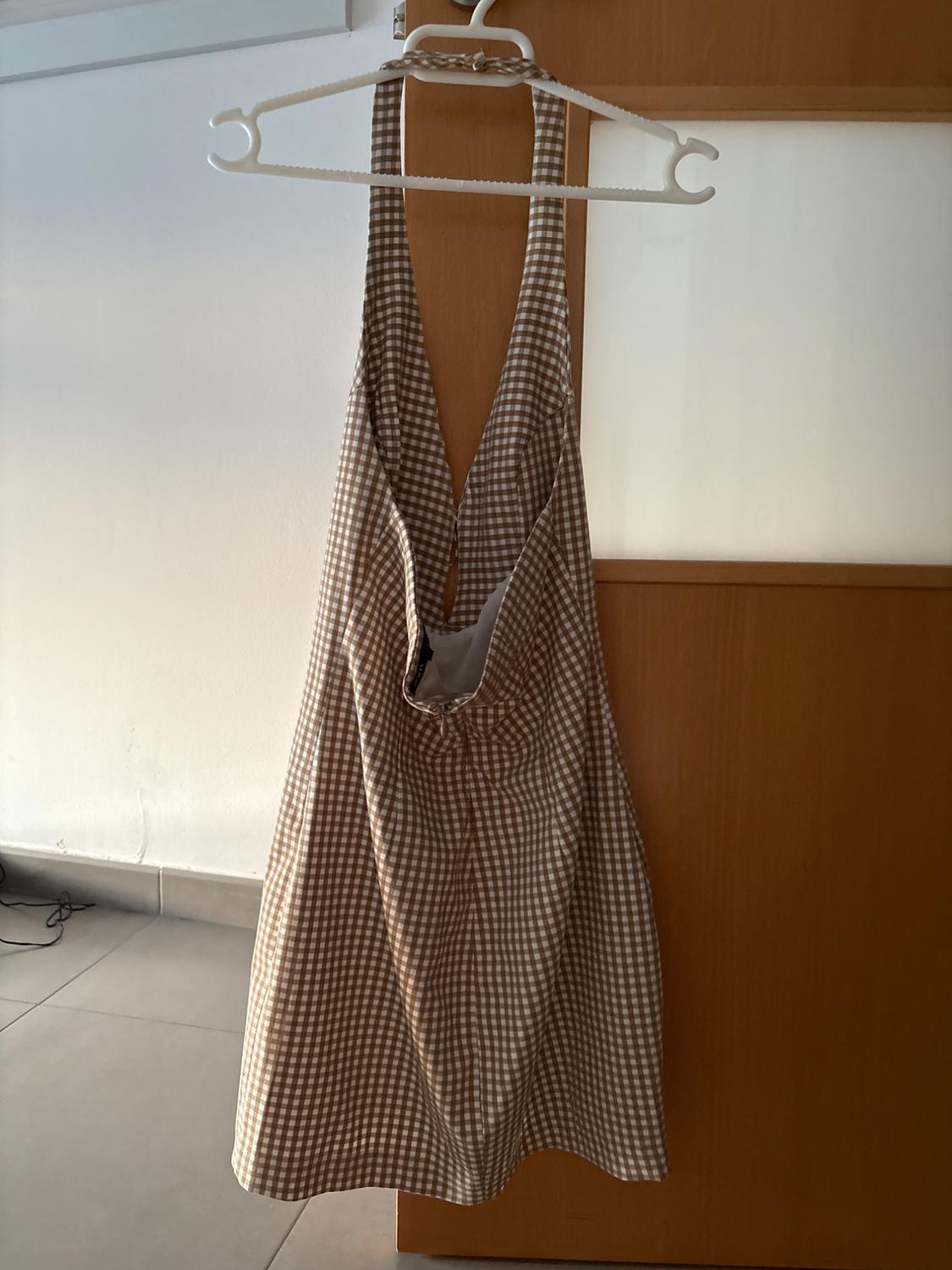 GINGHAM HALTER DRESS - Image 2
