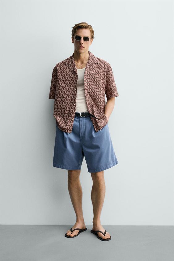 GEOMETRIC PRINT RELAXED FIT SHIRT from Zara - $59.90