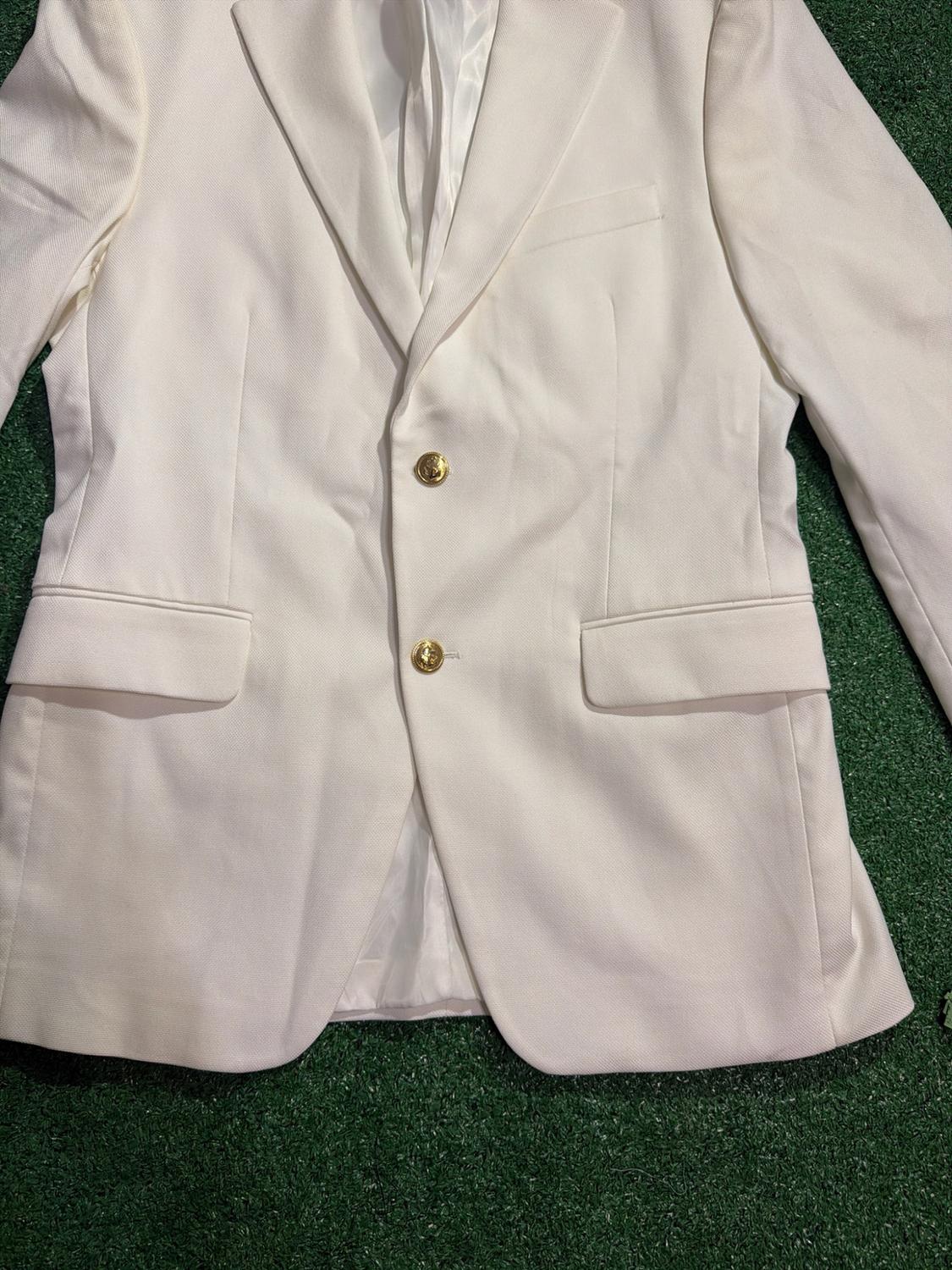 BUTTONED TEXTURED WEAVE BLAZER - Image 2