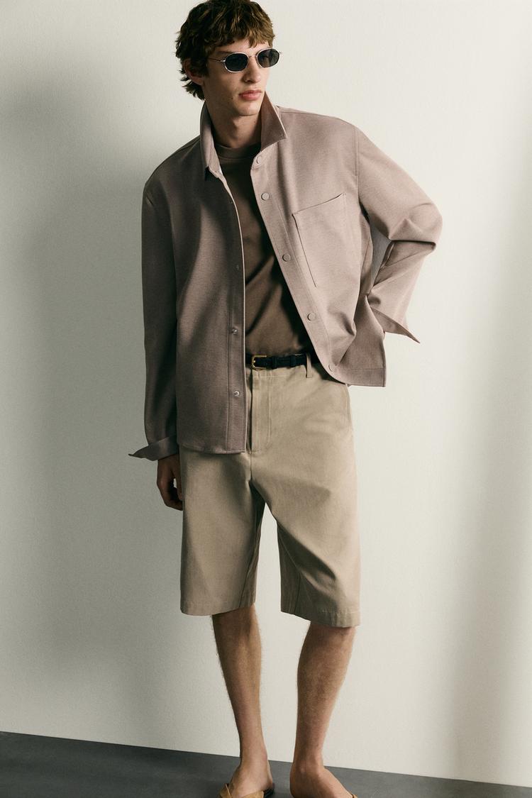 Camisa overshirt cómoda sin planchado 6