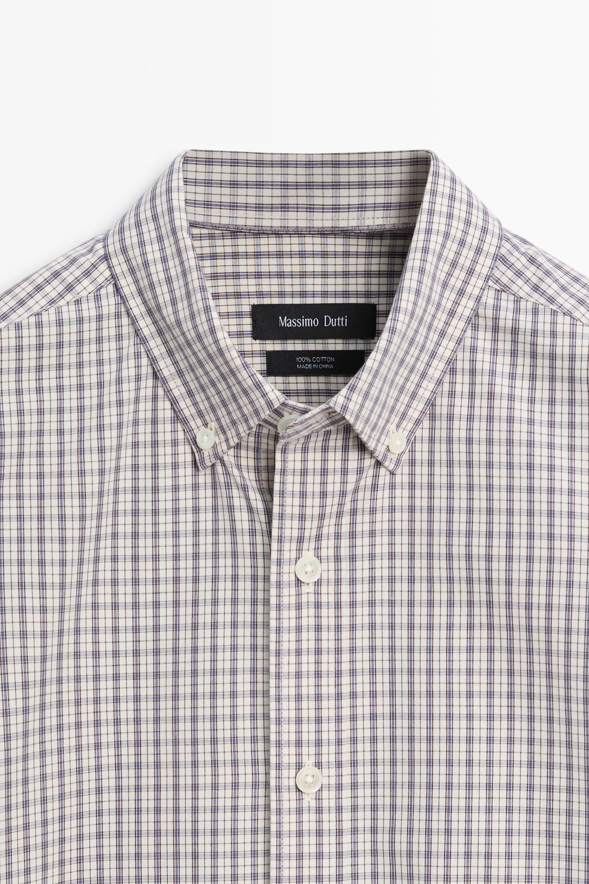Chemise regular fit à carreaux 100 % coton