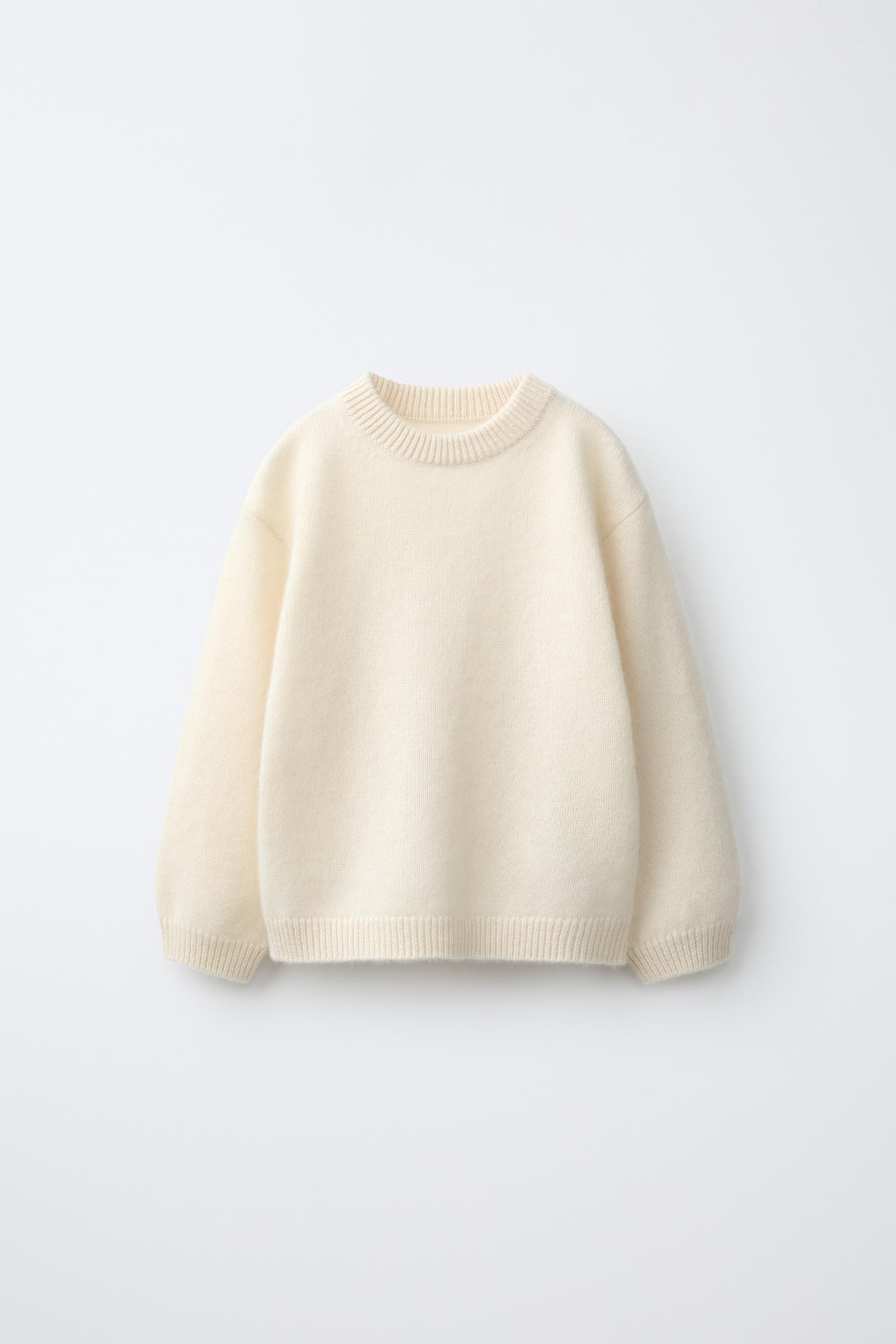 Детский свитер Zara Timeless - 100% Cashmere, цвет: Экрю — фото 5