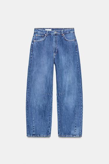 JEANS TRF BALLOON BAGGY TIRO MEDIO - Azul de Zara