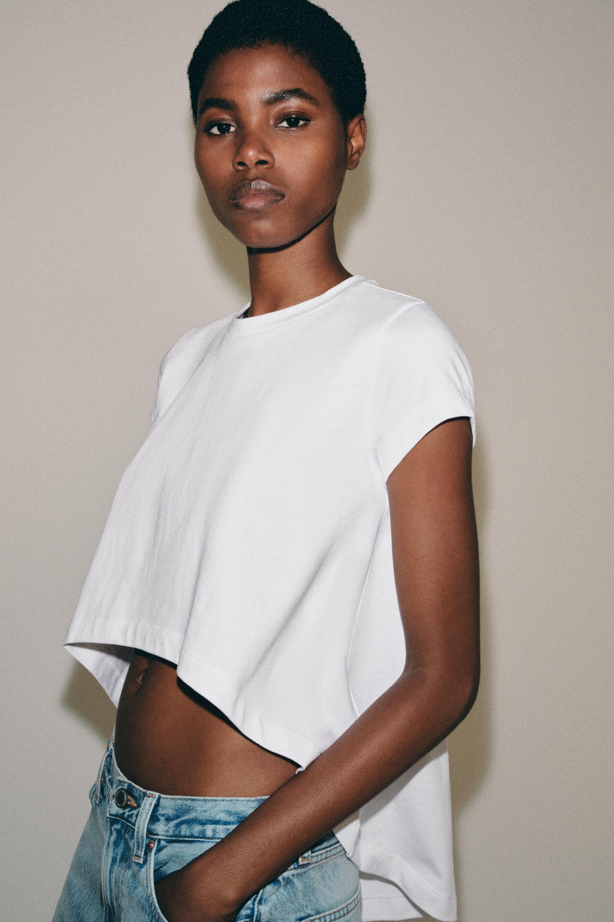 ASYMMETRIC COTTON T-SHIRT — White
