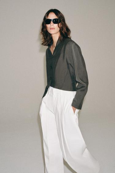 VESTE COURTE ZW COLLECTION - Gris anthracite de Zara