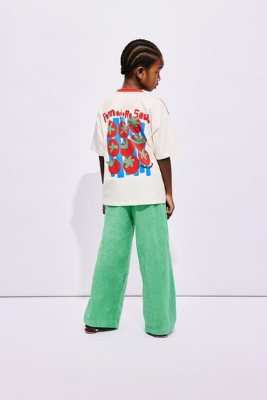 PANTALON WIDE LEG EFFET SERVIETTE - Vert de Zara - Image 6