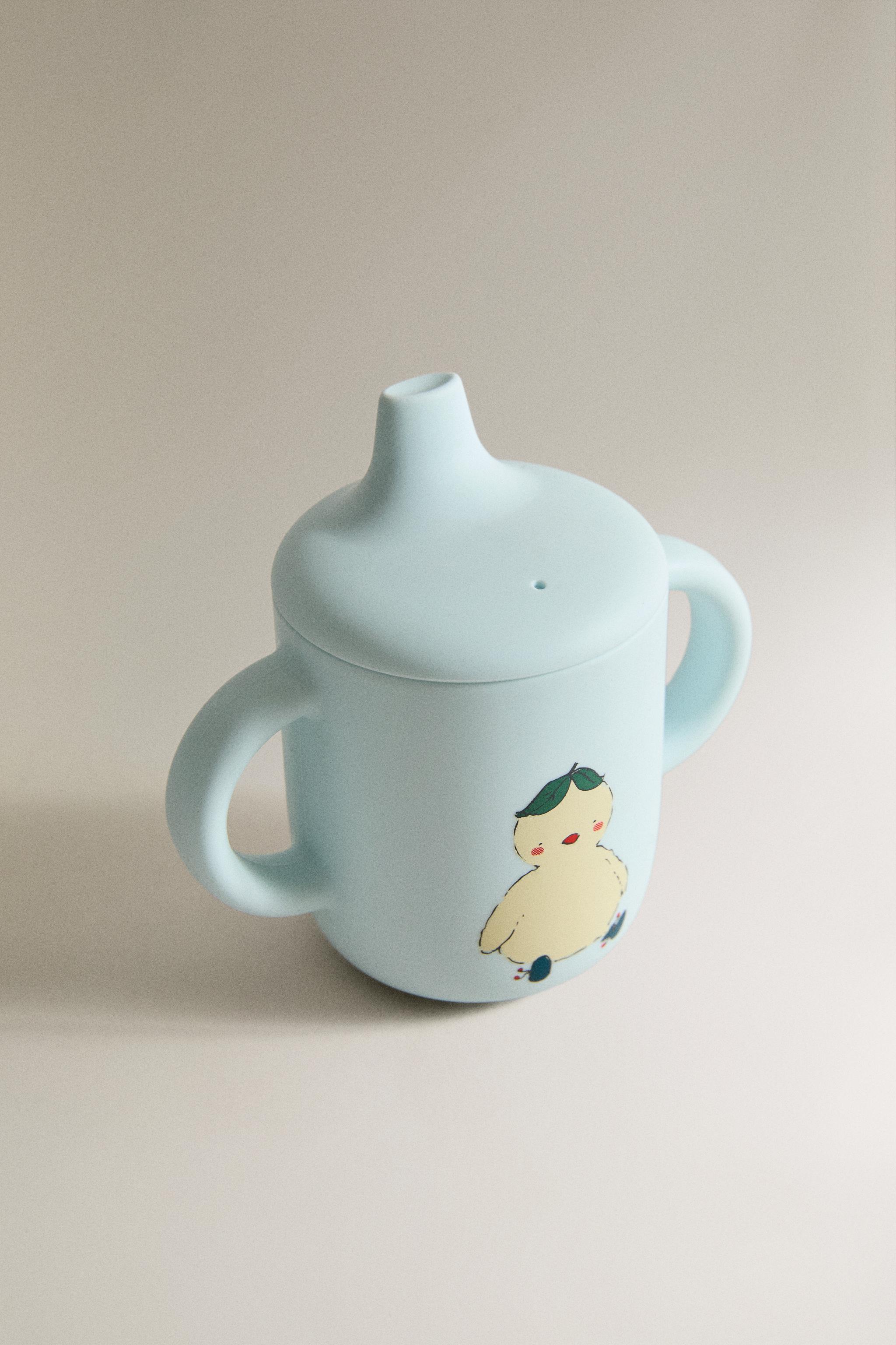 KIDS’ SILICONE CHICK LEARNING TUMBLER — Blue