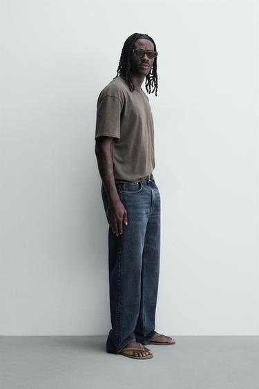 T-SHIRT RELAXED FIT IMPRIMÉS DÉLAVÉS - Gris anthracite de Zara - Image 3