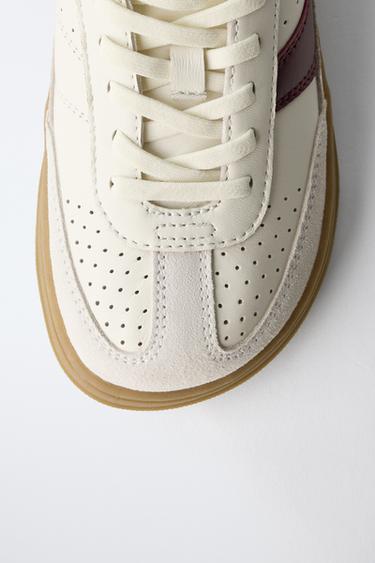 LEATHER BAREFOOT SNEAKERS - White by Zara - Image 4