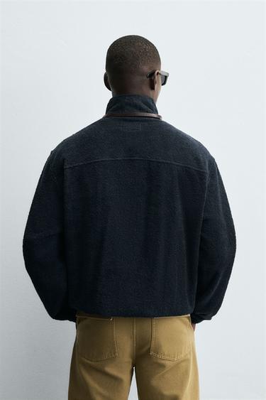 TEXTURED POUCH POCKET JACKET - Navy blue by Zara - Image 2