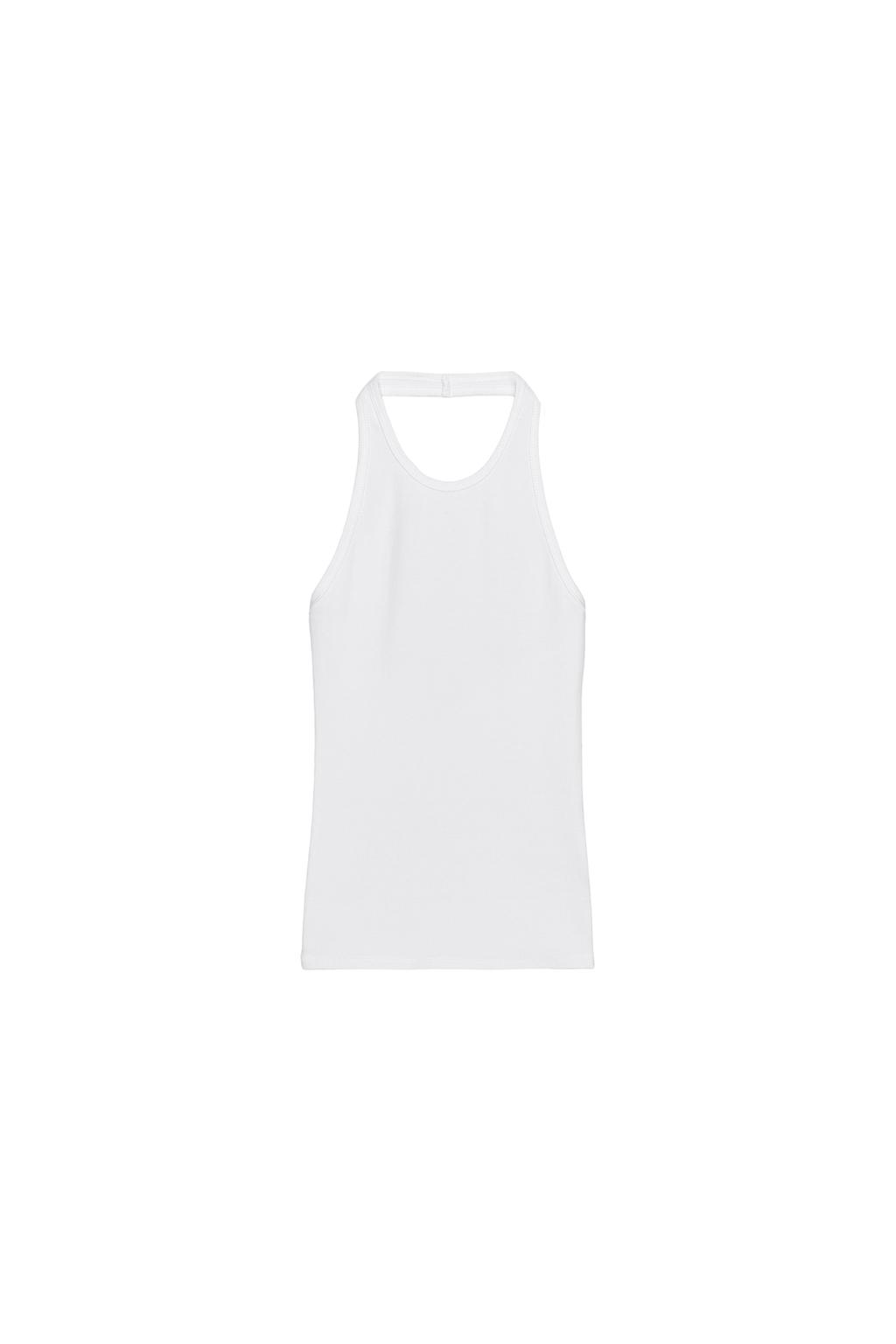 RIBBED HALTER TOP - image 3