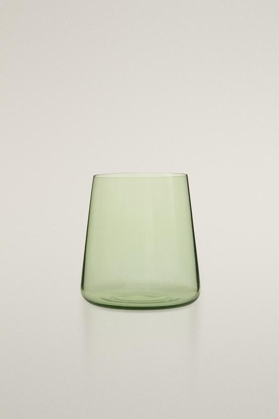 VASO CRISTALIN CÓNICO - Verde de Zara - Imagen 0