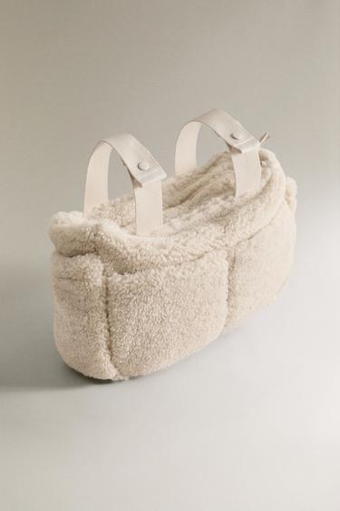 FAUX SHEARLING MATERNITY PUSHCHAIR BAG - Ecru by Zara - Image 1