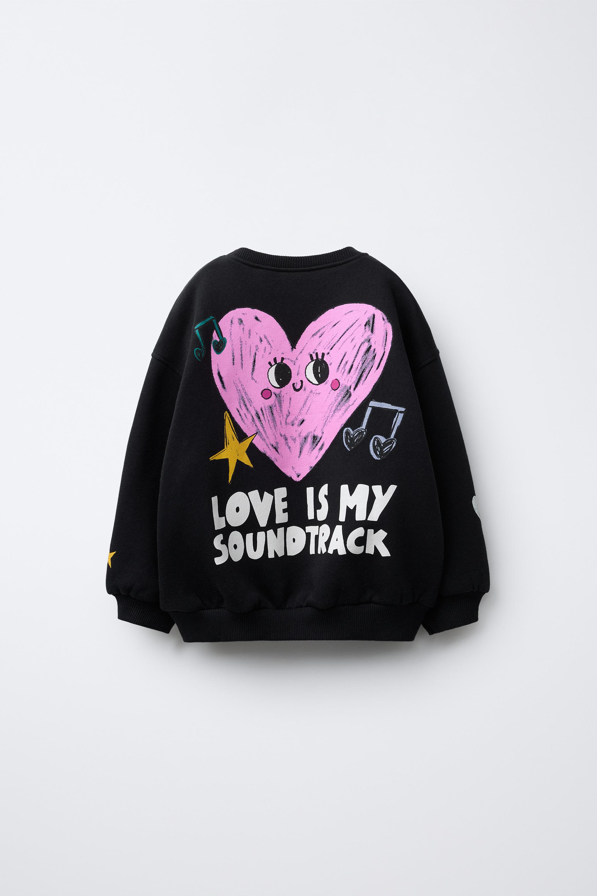PRINTED SWEATSHIRT — Black