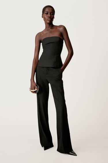 Zara STRAPLESS TOP 50TH ANNIVERSARY - Black