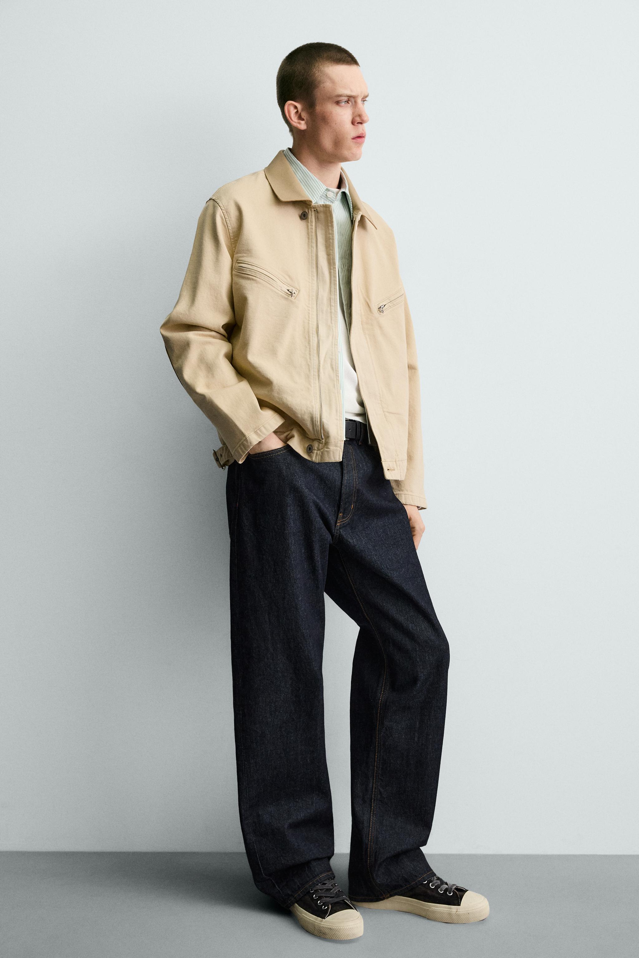 CONTRAST COLLAR DENIM JACKET