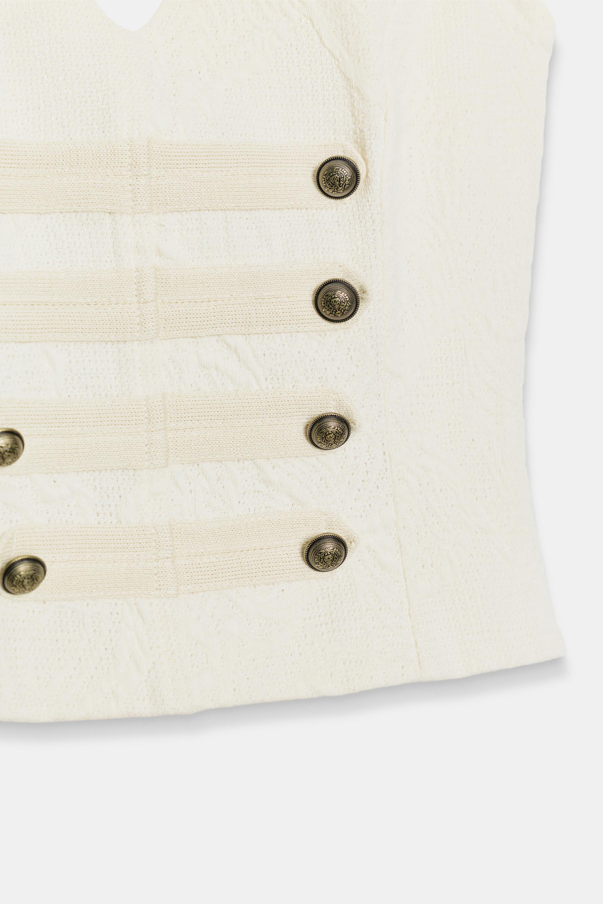 JACQUARD FIREMAN CLASP HALTER TOP
