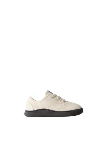 BAMBA ALGODÓN SKATE - Blanco de Zara