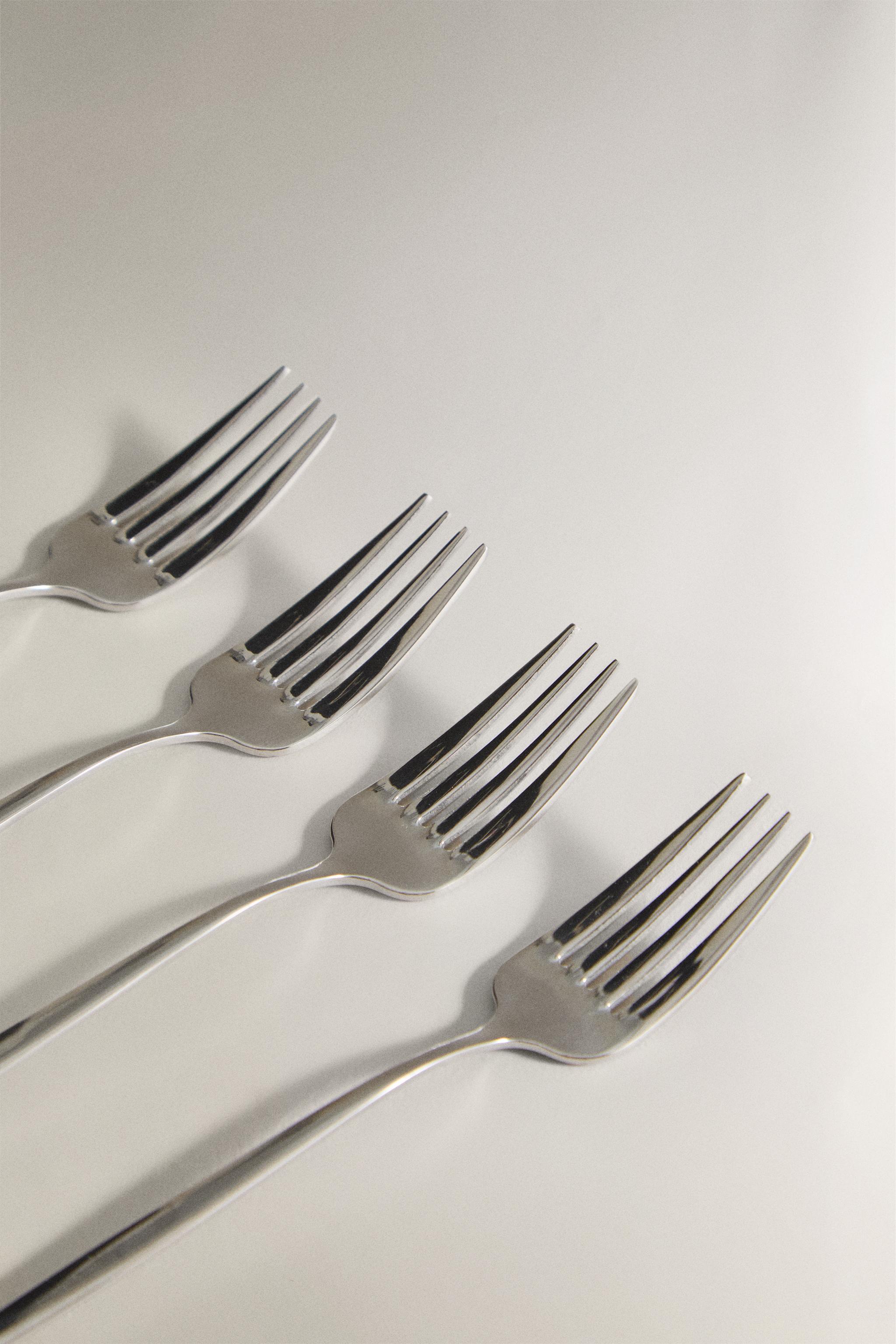 BRUNCH FORK WITH THIN HANDLE (PACK OF 4) — Steel