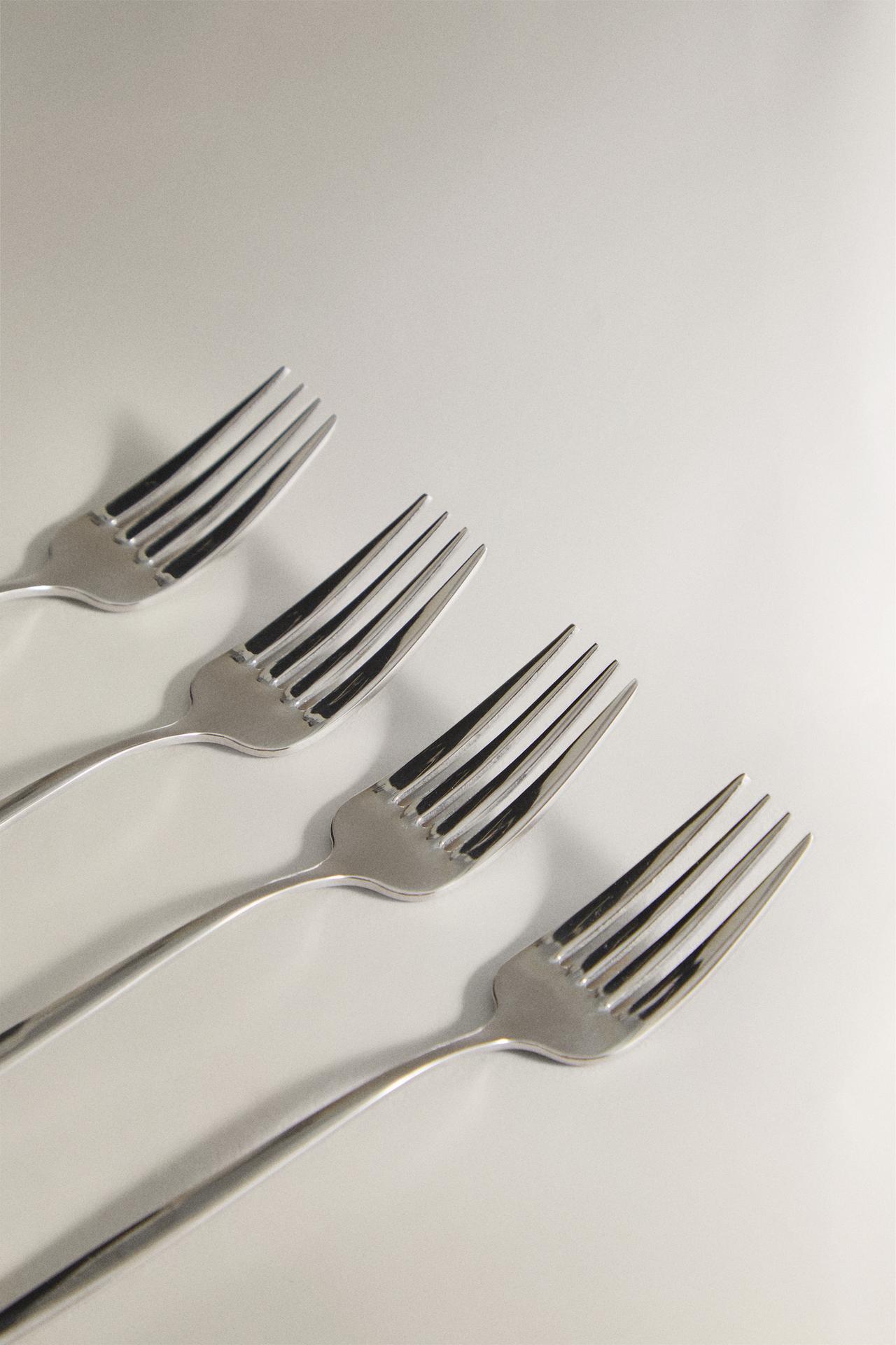 BRUNCH FORK WITH THIN HANDLE (PACK OF 4) — Steel
