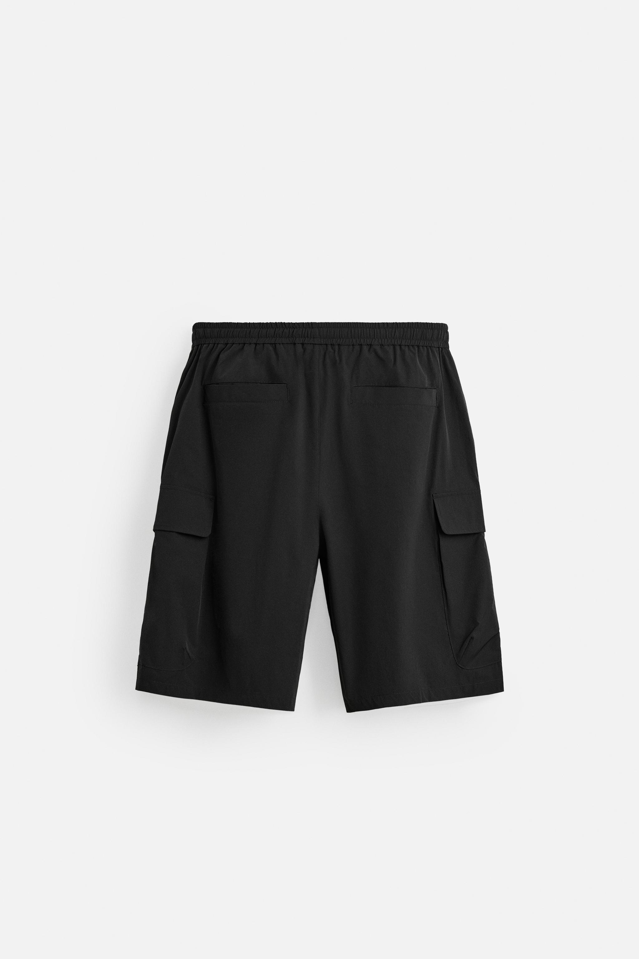 ワイドレッグ カーゴバミューダパンツ - ネイビーブルー | ZARA Japan