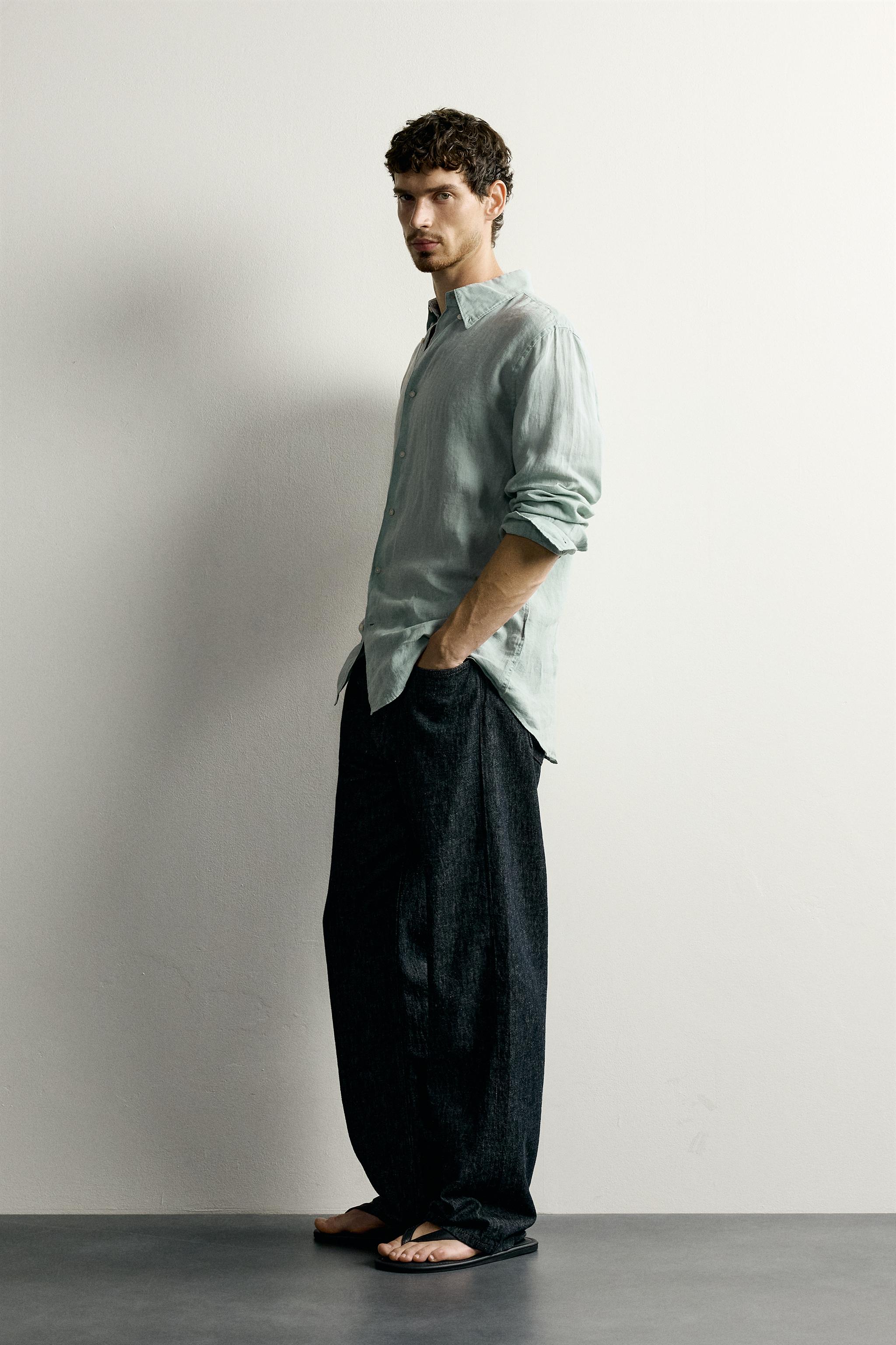 100% LINEN REGULAR FIT SHIRT