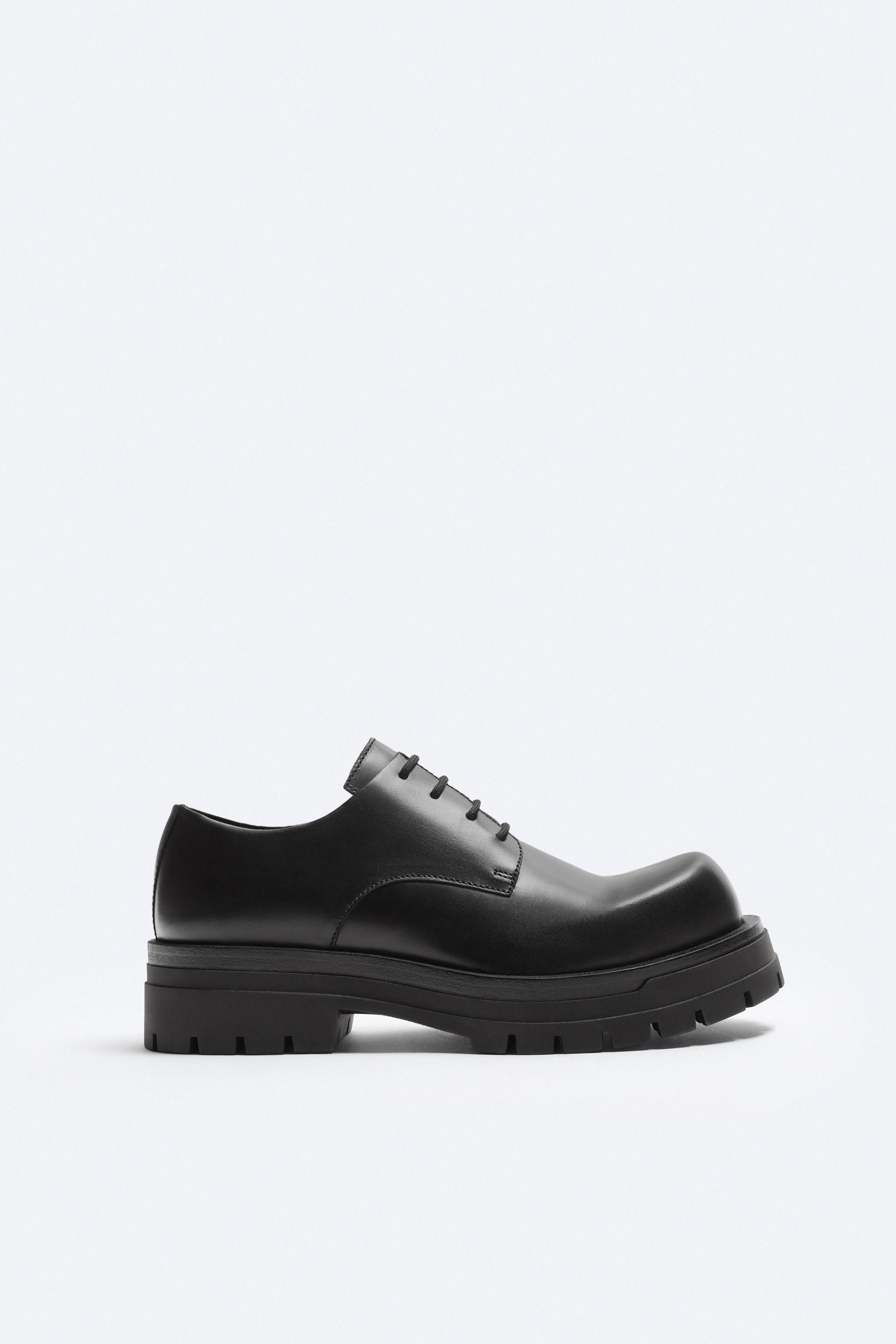 CHUNKY LEATHER SHOES LIMITED EDITION - Black | ZARA United States