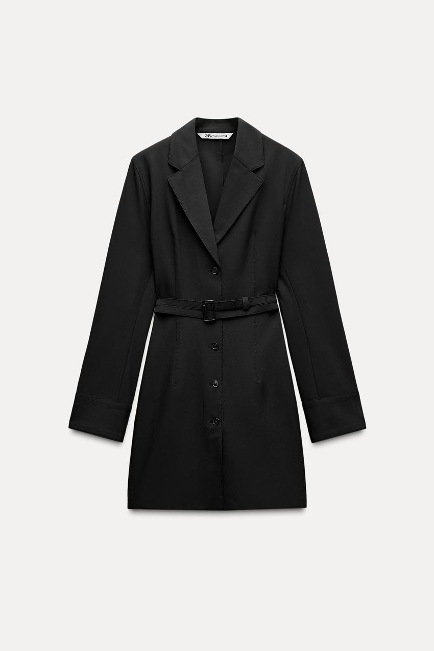 ZW COLLECTION ベルト シャツ ワンピース - グレー | ZARA Japan / 日本
