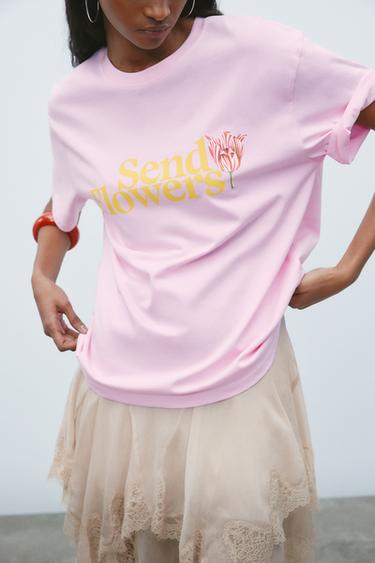 EMANUEL SWEERT FLORAL PRINT T-SHIRT - Pink de Zara - Image 3