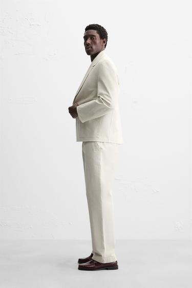 BLAZER COSTUME RELAXED FIT - Blanc cassé de Zara - Image 3